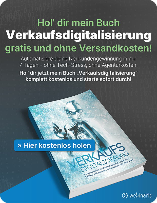 Webinaris: Hol Dir mein Buch "Verkaufsdigitalisierung"
