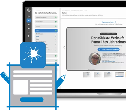 Webinaris - Funktionen - Landingpage-Generator